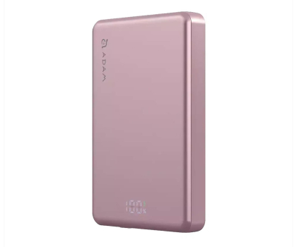 Powerbank Adam Elements Slim 10 000 mAh 60W MagSafe USB-C do USB-C różowy